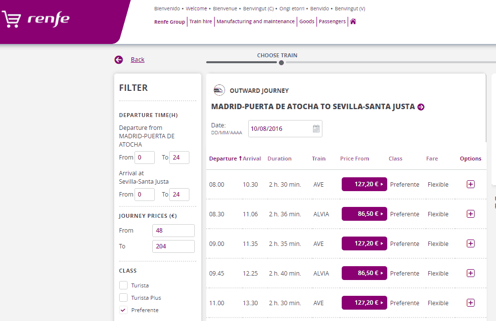 Renfe Ave Train Seating Chart