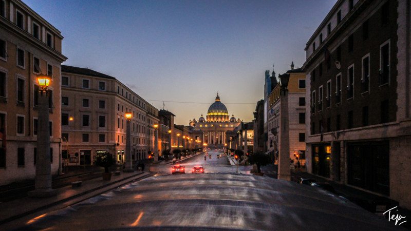 The Vatican City at Night