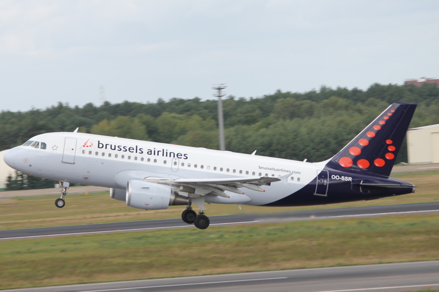 a plane taking off from a runway
