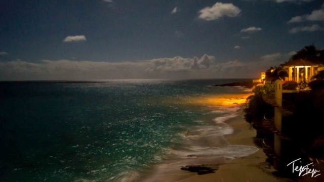 500px Photo ID: 113427033 - A look at the Caribbean Sea under the moonlight. Unfortunately I didn't have my tripod that night and thus the noise. It was a spectacular scene to behold.