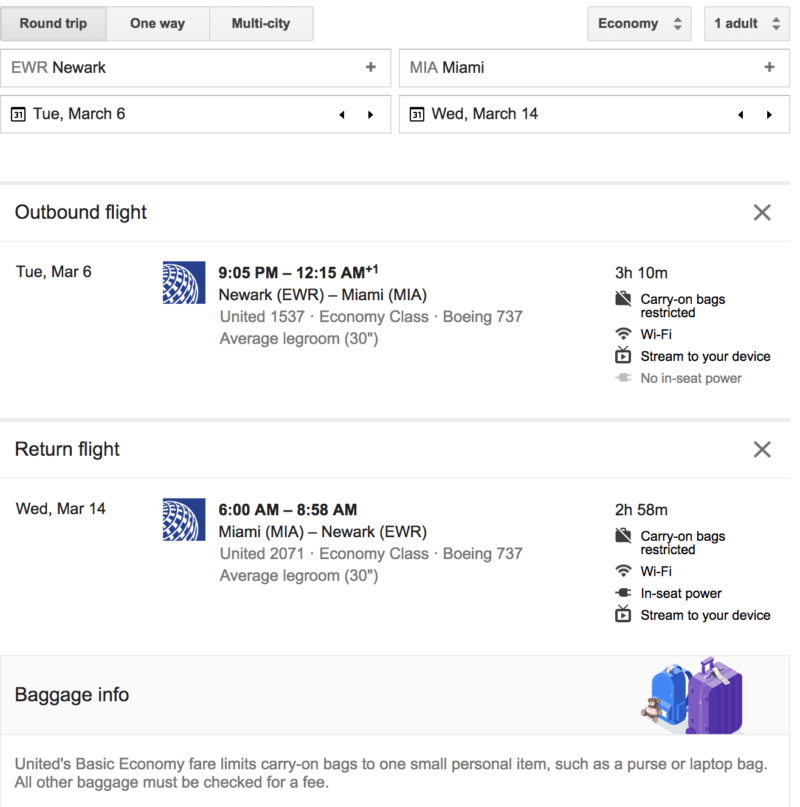 Good Deal Newark/Chicago Miami 89 Roundtrip Grab a Mile