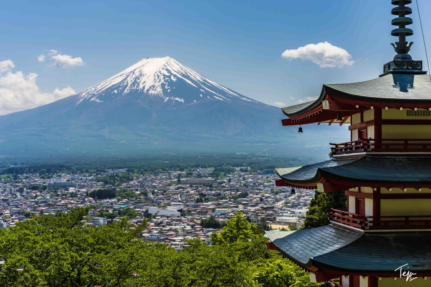 Mount Fuji in the distance