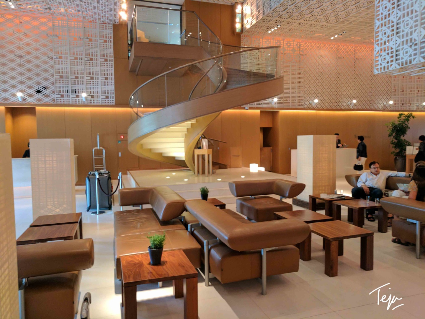 a spiral staircase in a room