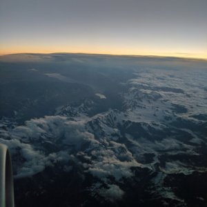a view of the earth from an airplane