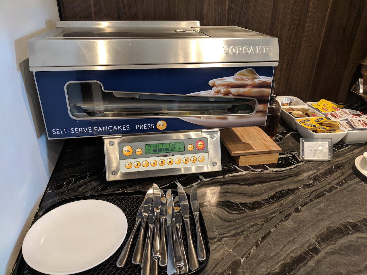 a machine with a pancake maker on it