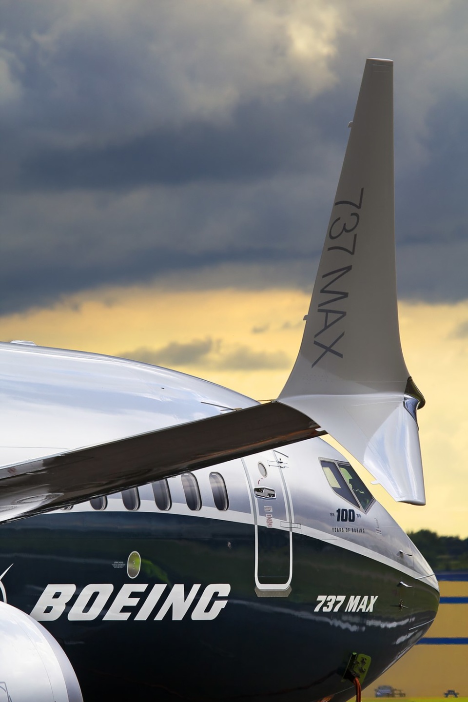 the wing of an airplane