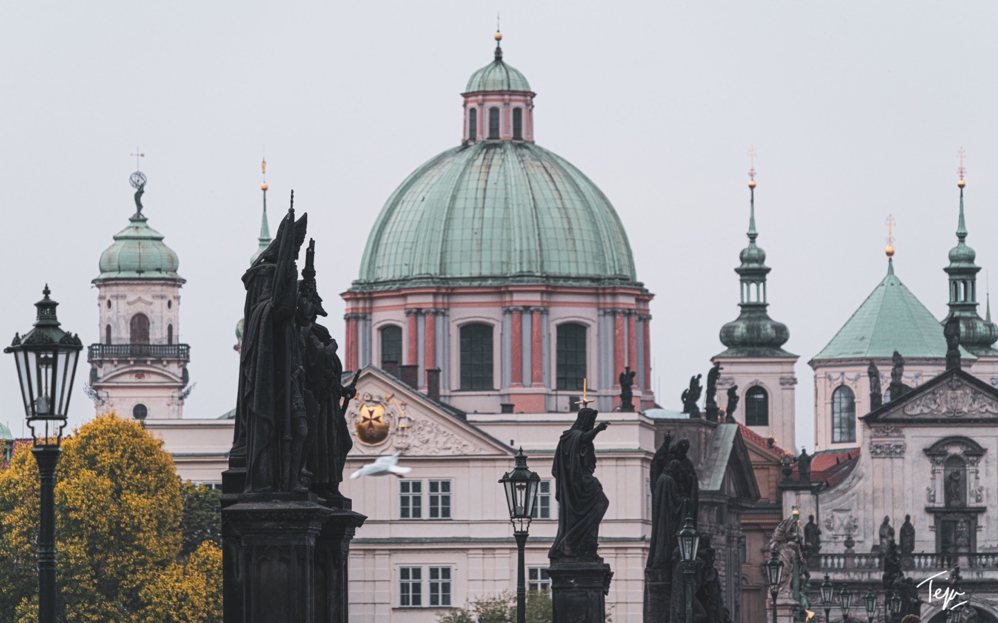 statues in front of a building