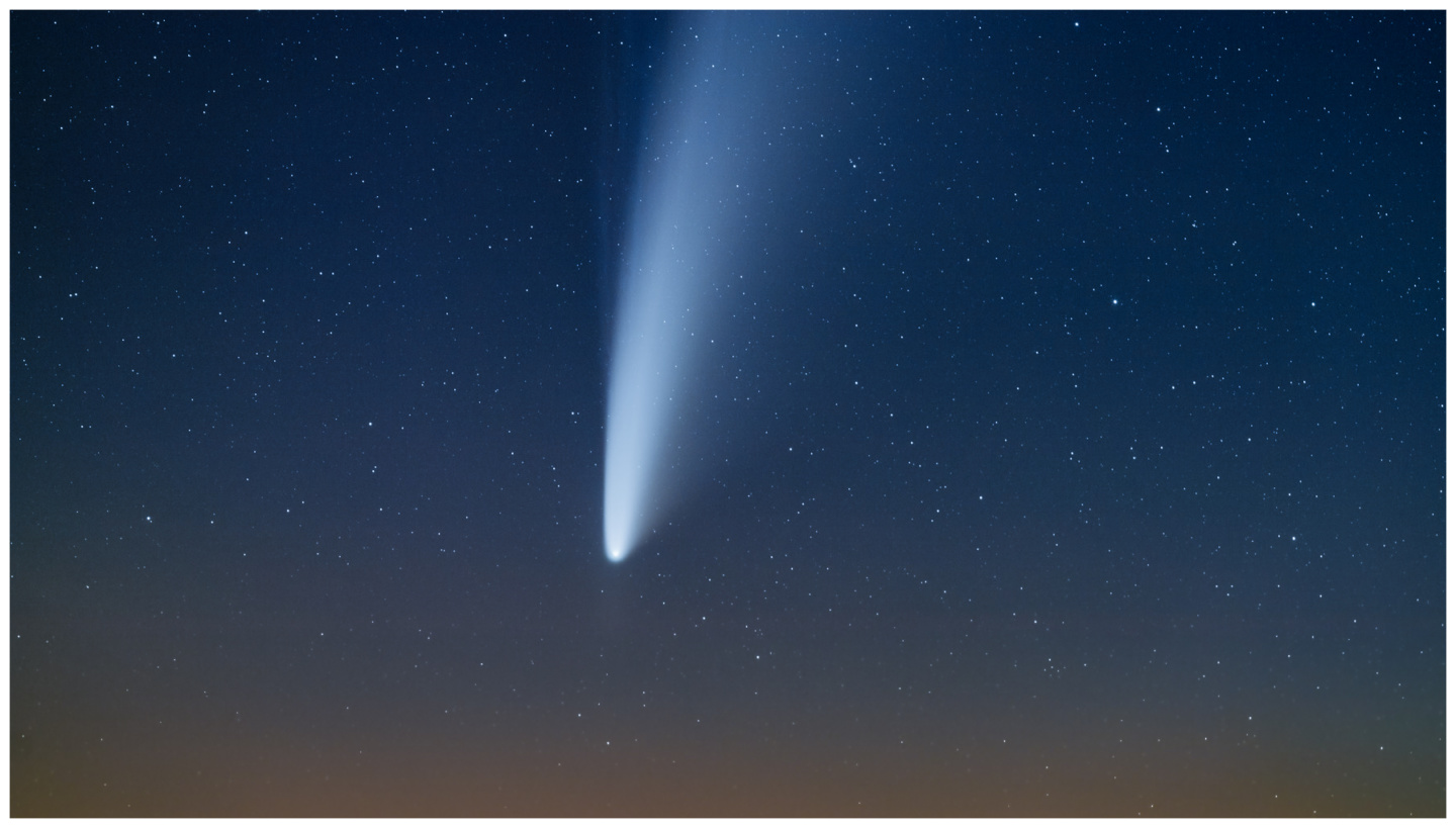 a comet in the sky