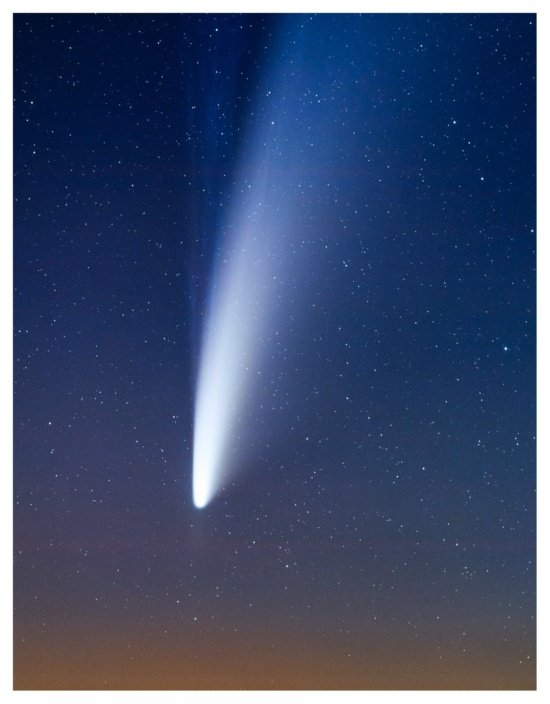 a comet in the sky