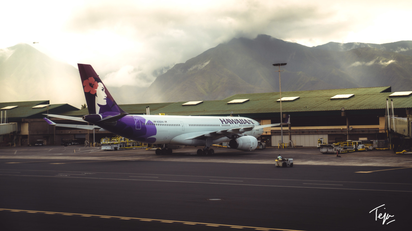 an airplane on the runway