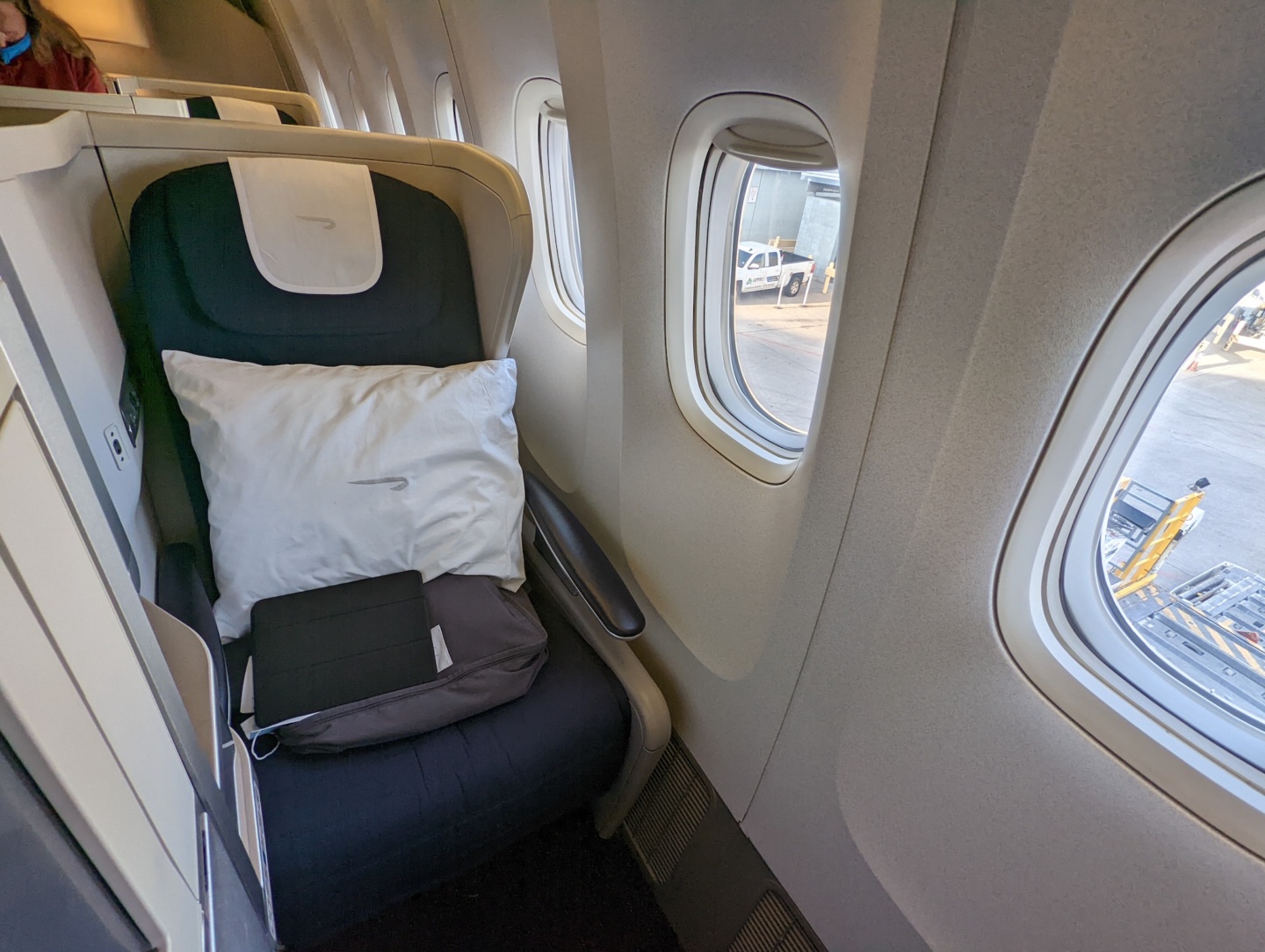 a seat on an airplane