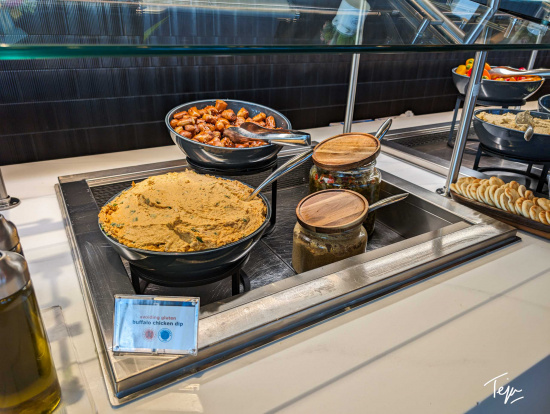 food in a restaurant display
