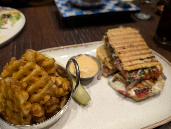 a plate of food on a table