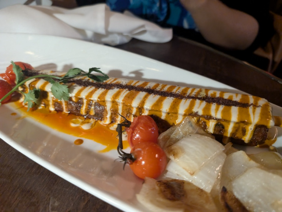 a plate of food on a table