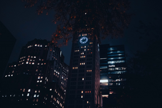 a clock on a building