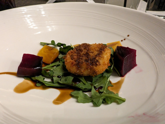 a plate of food on a table