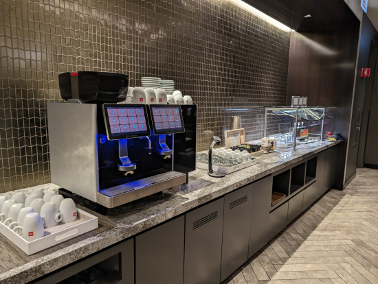 a coffee machine on a counter