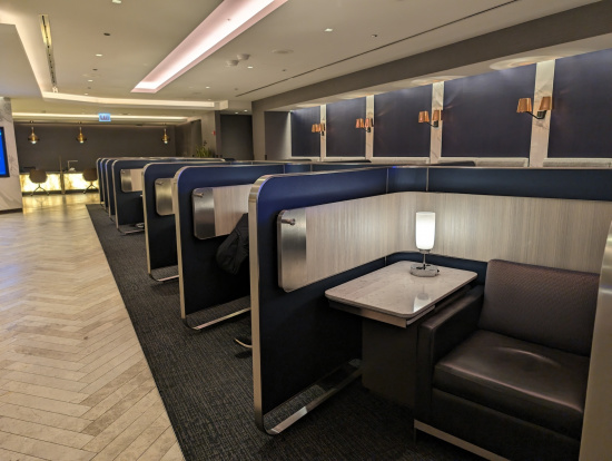 a booth seating in a restaurant