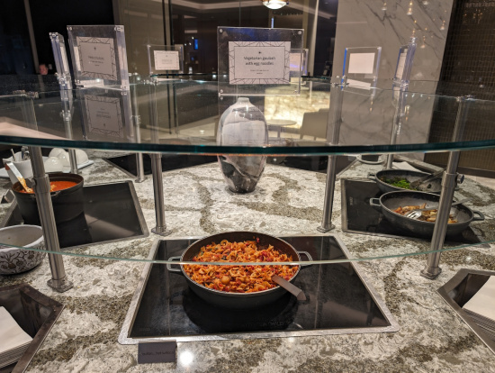 a pan of food on a table