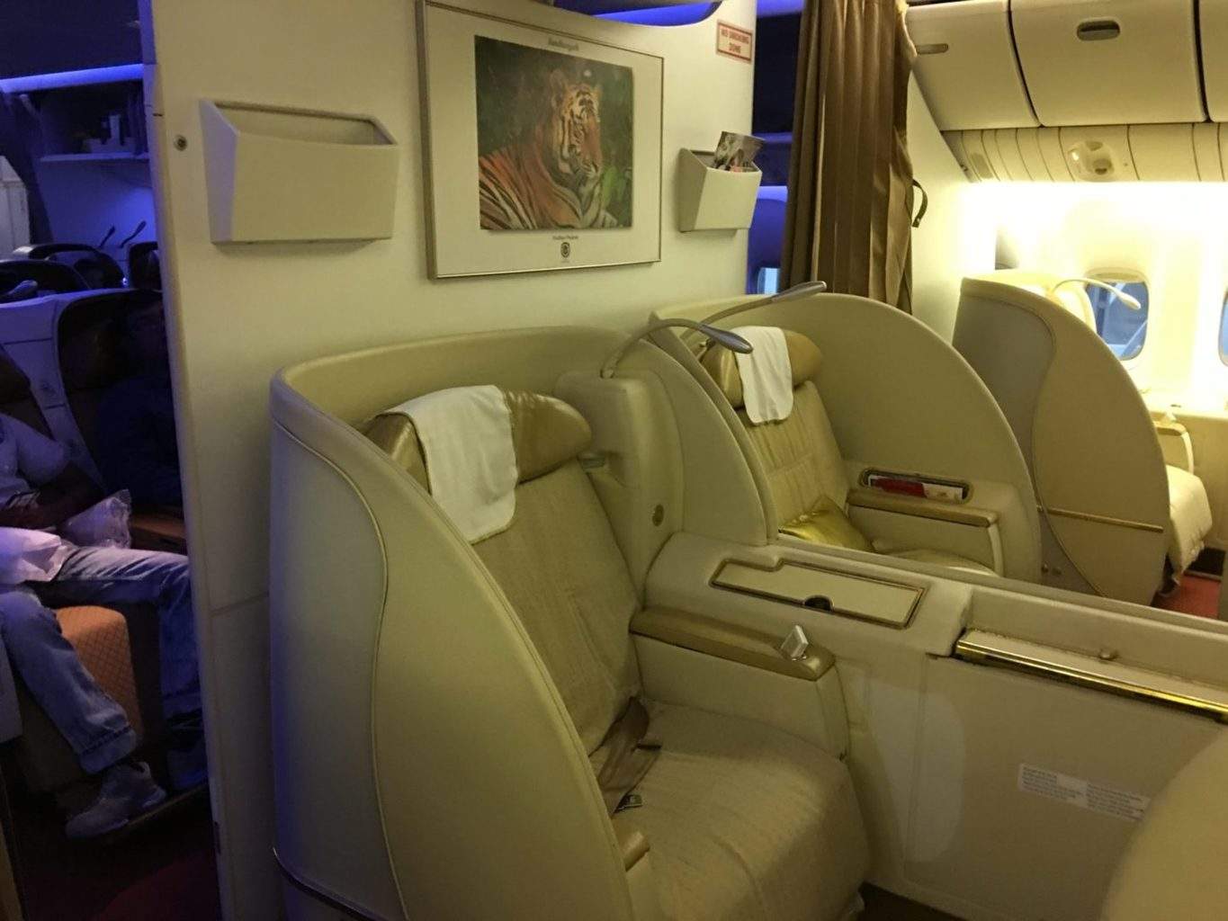 a seat in a plane